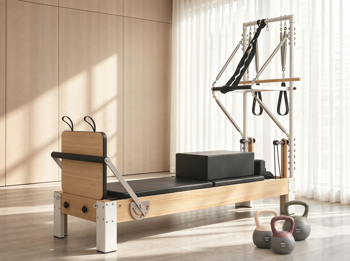 Reformer With Tower + 45LB Soft Kettlebell